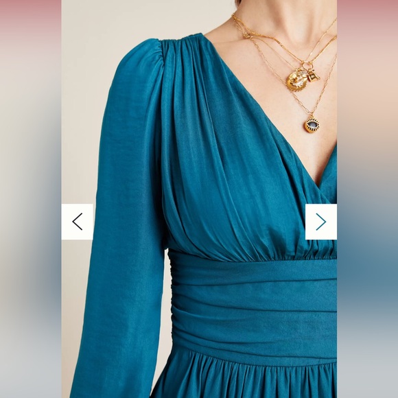 Anthropologie Gwendolyn silk maxi dress size 2 petite - Picture 3 of 9